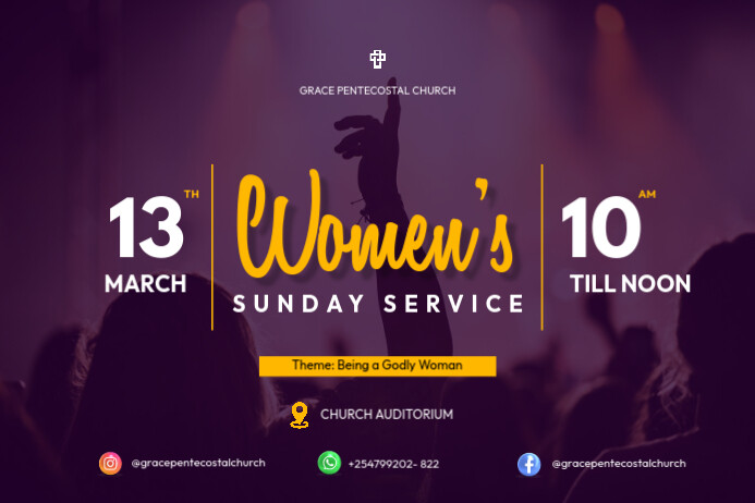 women's sunday Etykieta template