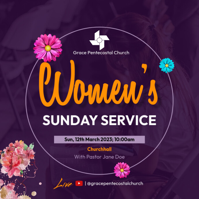 women's sunday Template | PosterMyWall Women's sunday Template | PosterMyWall