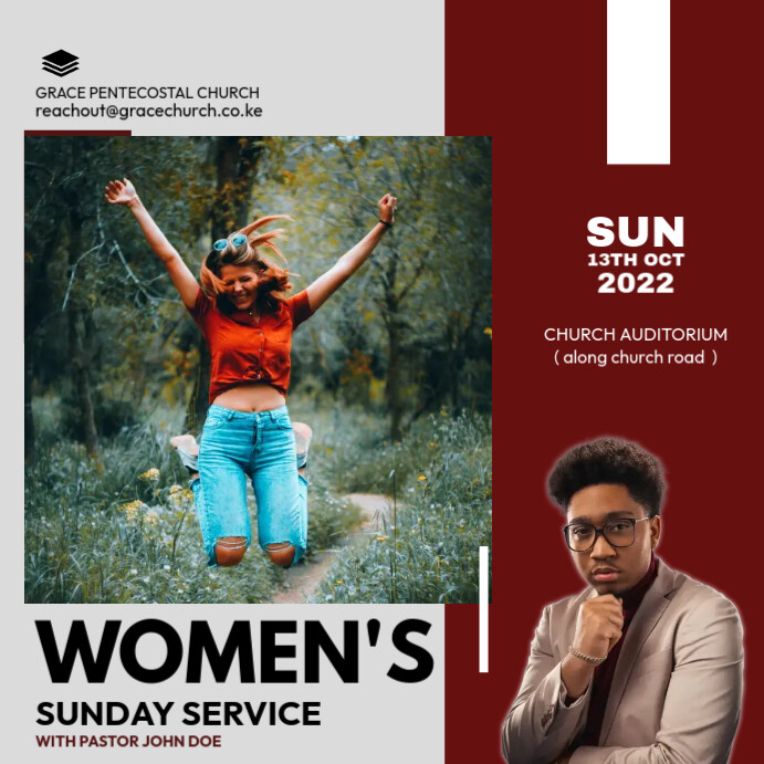 women's sunday Instagram Post template