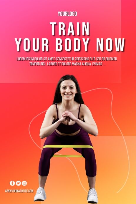 Women's Work Out Poster Template | PosterMyWall