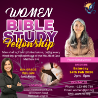 Women Bible study Fellowship Ad Instagram Post template