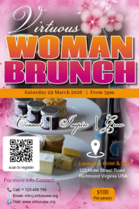 Women Brunch Ad Poster template