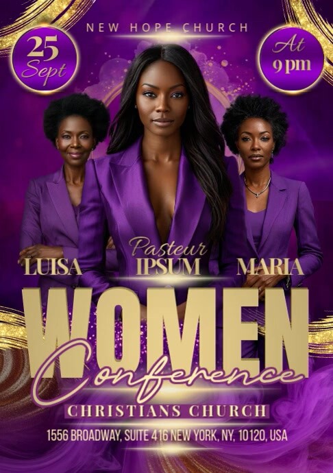 Women Programs Graphics Women Conference A2 Template | PosterMyWall