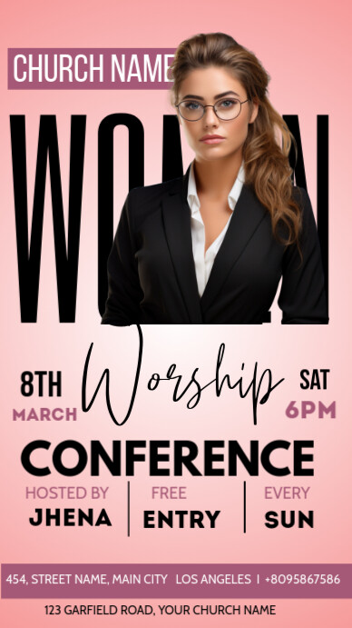 Women conference church Instagram Story template