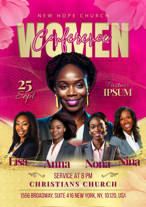 Woman Conference Program Women Conference Template | PosterMyWall