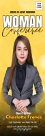 Women Conference แบนเนอร์ 2' × 6' template