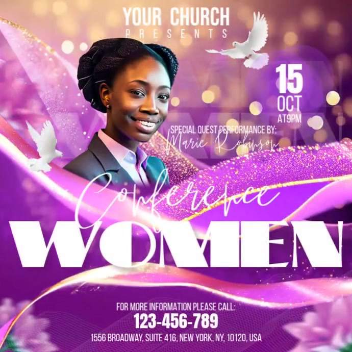 Woman Conference Program Women Conference Template | PosterMyWall