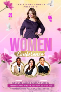 Women Conference แบนเนอร์ 4' × 6' template