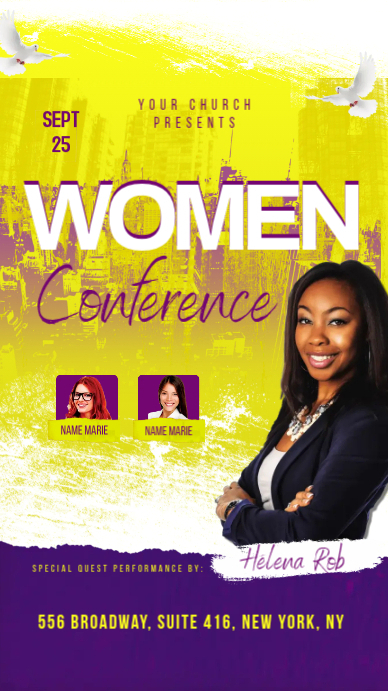 Woman Conference Program Women Conference Template | PosterMyWall
