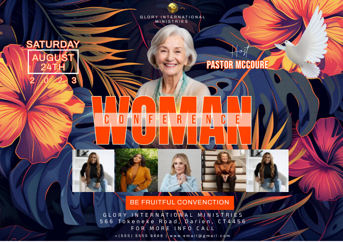 Woman Conference Program Purple Women's Conference A3 Template | PosterMyWall