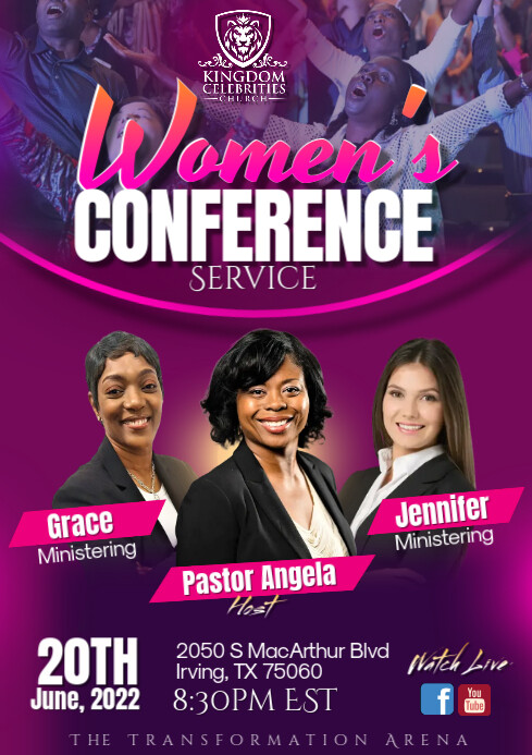 Woman Conference Program women conference Template | PosterMyWall