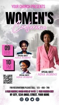 Blanc Women's Conference Digitalt display Template