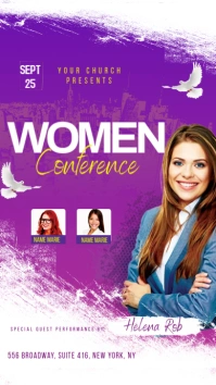 Women Conference Display Pantalla Digital (9:16) template
