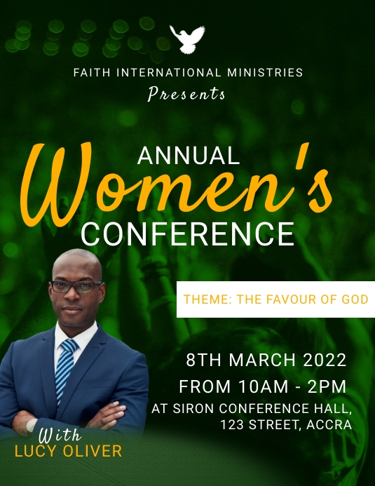 Women conference flyer Template PosterMyWall