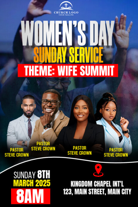 women conference flyer Banner 4' × 6' template