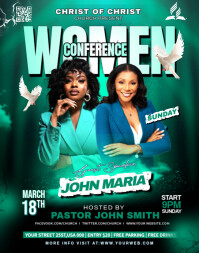 Turkusowy Women's Church Conference Poster/Wallboard Template