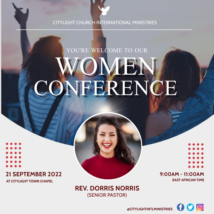 women conference poster template