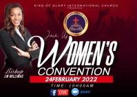 Women convention Postcard template