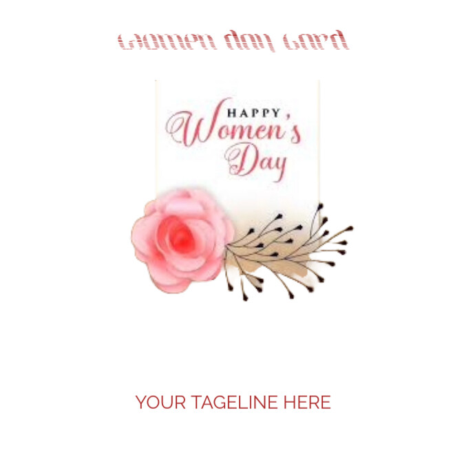 White Women Day Card Logos Template | PosterMyWall