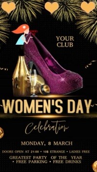 Zwart women day Instagram-reel Template