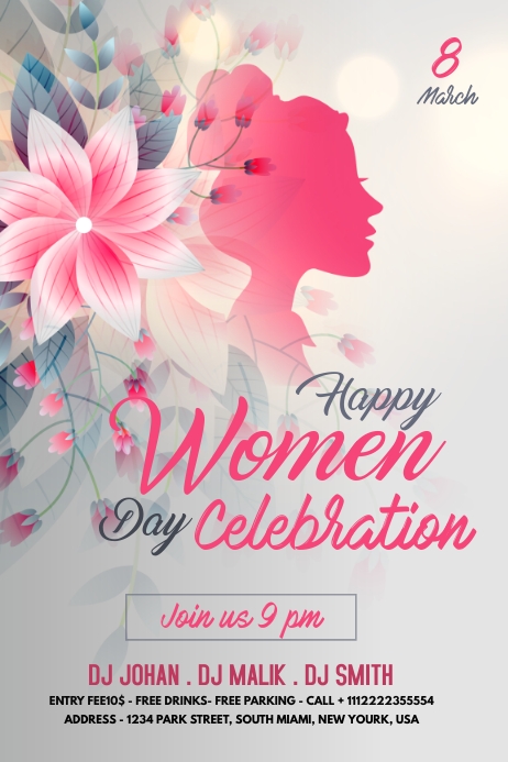 Women Day Poster template