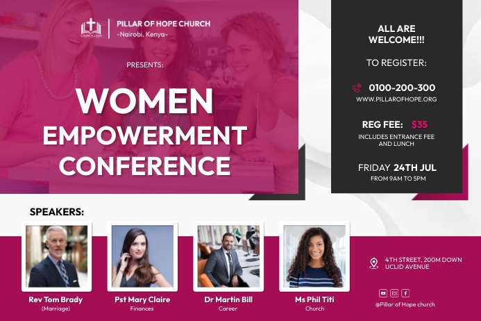 Women Empowerment Conference Template | PosterMyWall