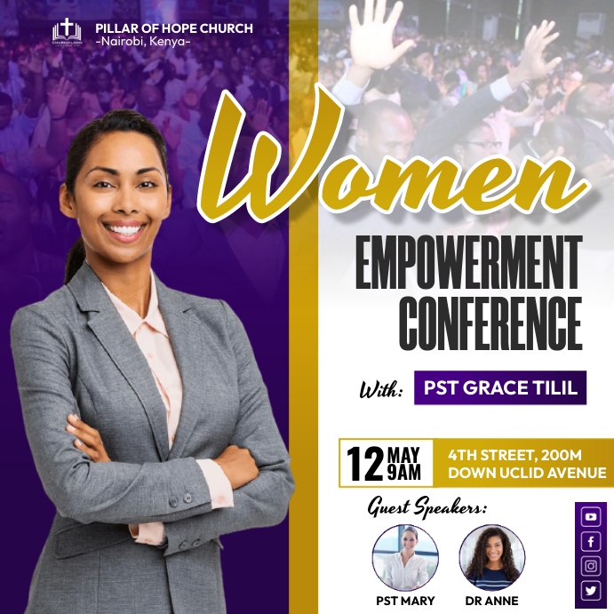 Women empowerment conference Template | PosterMyWall
