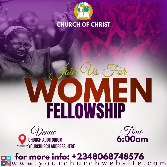 WOMEN FELLOWSHIP FLYER TEMPLATE (5) PosterMyWall