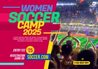 Women Football Training Template Postcard