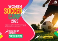Women Football Training Template Postcard