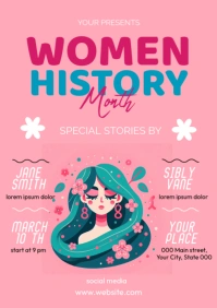 Women History Month A4 template