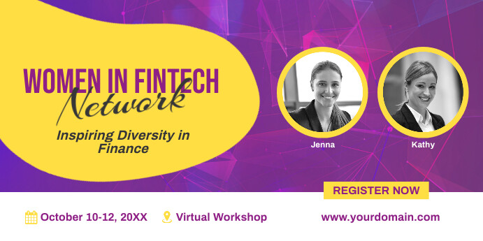 Women in Fintech Network Eventbrite Banner Template | PosterMyWall