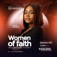 Women of Faith Church Poster Design สี่เหลี่ยมจัตุรัส (1:1) template