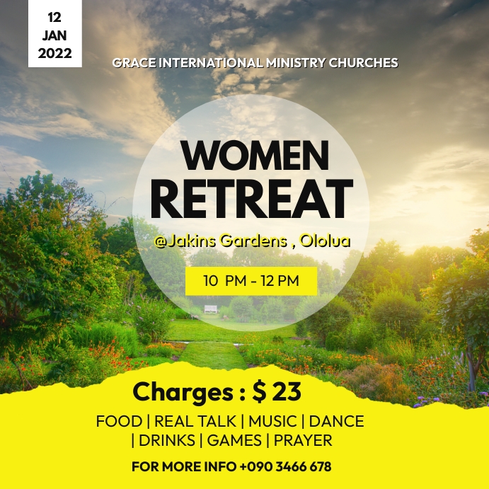 WOMEN RETREAT FLYER Publicação no Instagram template