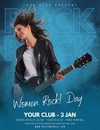 Women Rock! Day Flyer (US Letter) template