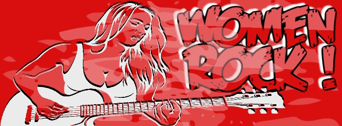Women Rock ! Facebook Cover template