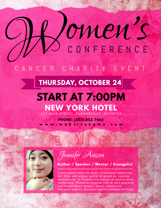 Women's Conference Flyer Template PosterMyWall
