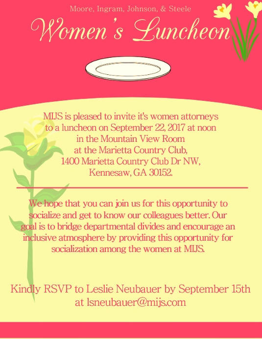 Women's Luncheon Template PosterMyWall