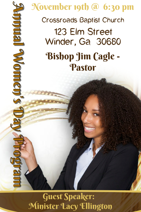 Women S Day Program Template Postermywall