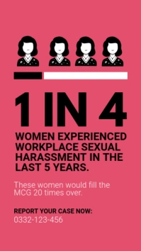 Women Sexual Harassment Statistic Infograph I Instagram Story template
