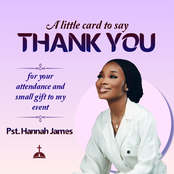 Copy of Women Thank You Note Post Instagram Facebook Flyer template ...