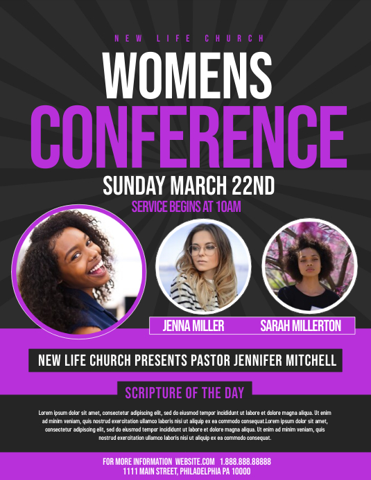 womens conference Template PosterMyWall