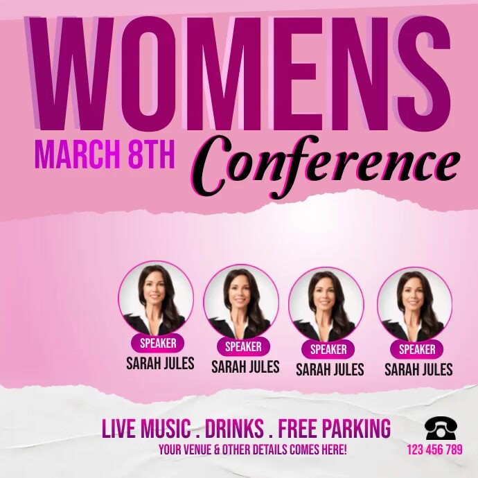 Woman Conference Program womens conference Template | PosterMyWall
