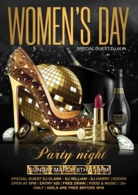 womens day bash party A4 template