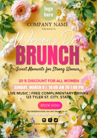 womens day brunch A4 template