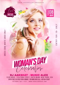 Womens Day Celebration Flyer A6 template