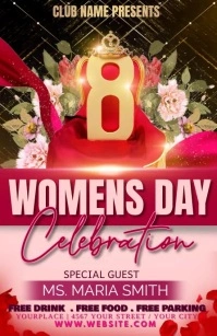 womens day Half Page Wide template