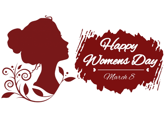 Womens day Postcard template