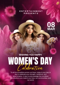 womens day flyer A5 template