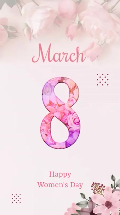 Womens Day Greeting Card Design, Ролик Reels в Instagram template